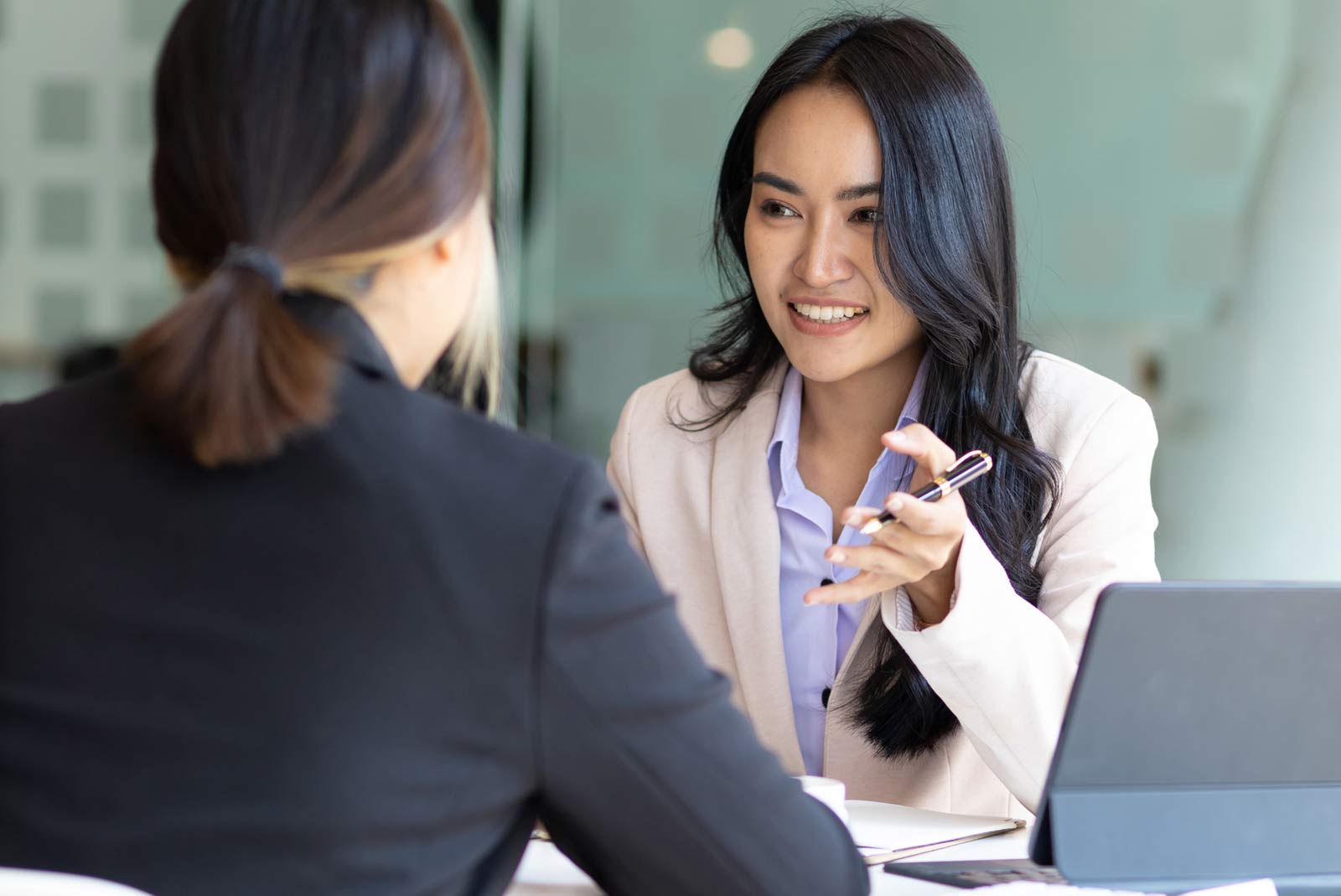 Consultants in discussion